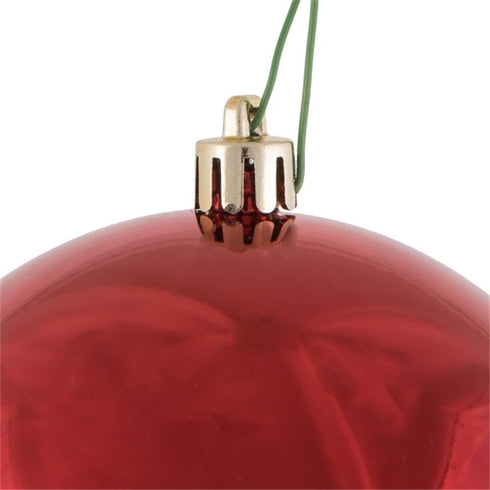 Vickerman 4" Red Shiny Ball UV Drilled 6/Bag...