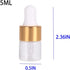 50 Clear glass Dropper Bottle 1/3/5ML Essential Oil dropper Bottle and Measuring Pipette Golden Bottle with Lid Empty tincture Bottle Perfume Cosm...