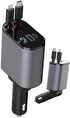 Retractable Phone Charger - Fast Car Charger USB C - Retractable Phone Charger 4 in 1 Retractable Car Charger - Retractable Charger for Apple and ...