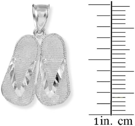 925 Sterling Silver 3d Flip Flops Summer Charm Sandal Pendant...