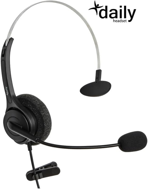DailyHeadset 2.5 mm Jack Phone Headset On Ear Headphones Hands Free for Cordless Landline Telephones...