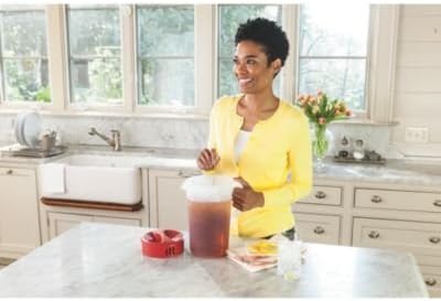 Rubbermaid Clear Pitcher, 1 Gallon, Red...