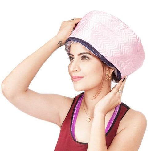 MELVIS Hair Care Thermal Head Spa Cap Treatment with Beauty Steamer Nourishing Heating Cap, Spa Cap For Hair, Spa Cap Steamer For Women (PINK)...