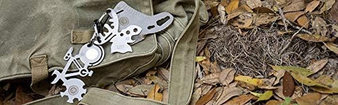 UST Tool-a-Long Multi-Tool Carabiners with Durable, Compact Stainless Steel Construction for Hiking, Kayaking, Camping, Travel and Outdoor Surviva...