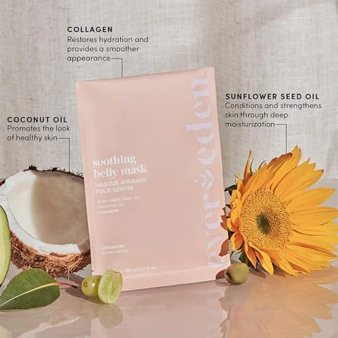 Evereden Soothing Belly Mask - 1 Belly Mask for Pregnant Women 1st & 2nd Trimester - Hydrating, Nourishing, & Soothing Pregnancy Skin Care Belly M...