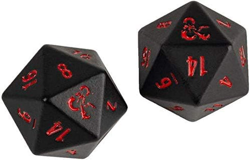 Ultra PRO Dungeons & Dragons Ampersand Heavy Metal D20 Dice Set (2 Pieces) - Great for RPG, DND, MTG as Gamer Dice or Board Gaming Dice...