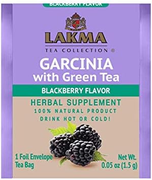 Lakma Garcinia Cambogia Green Tea with Blackberry - 25 Tea Bags...