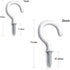 10Pcs White Screw-in Hanging Ceiling Hooks, Vinyl Coated Screw Hooks Screw-In Hooks for Hanging Plants Lights Mugs Heavy Duty Indoor Outdoor Use, ...