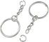 50 Pcs NANSSY 1 Inch/25mm Split Keyrings with Chain Silver Keychain Ring, Key Chains Rings Parts with Open Jump Ring and Connector...