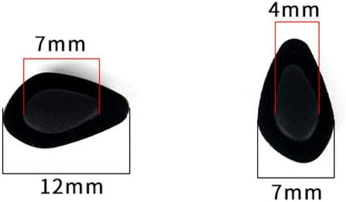 Eyeglasses Nose Pads,BEHLINE 2 Pairs Soft Silicone Nose Pads Push-in Nose Piece Replacement for Glasses Eyeglasses Sunglasses and Eyewear(Black)...