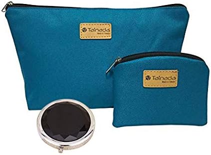 Cosmetic Bag/Makeup Pouch/Toiletry Storage Water-Repellent Zipper Travel Organizer for Women’s Beauty & Skincare Accessories + One Coin Purse & Co...