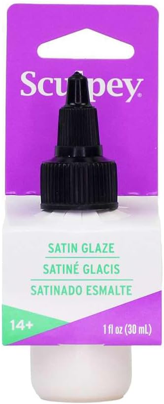 Sculpey® Satin Glaze, Non Toxic, 1 fl oz. bottle with precise flow twist cap. Will add a satin finish to your baked polymer oven-bake clay creatio...