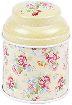 TooGet Elegant Metal Tinplate Empty Tins, Shabby Chic Mini-boxes for DIY Candles, Dry Storage, Spices, Tea, Candy, Party Favors, and Gifts (Cylind...