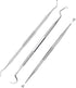 3 Pcs Stainless Steel Tooth Scraper Professional Dental Pick Scaler Teeth Tarter Plaque Remover Cleaner Teeth Cleaning Tools Dental Care Hygiene K...