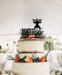 Black Acrylic Dumbbells Happy Birthday Cake Topper, Sports Theme Birthday Cake Topper (Dumbbells)...