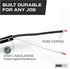 Iron Forge Cable 16 AWG Replacement Power Cord with Open End - 10 Ft Black Extension Cable, 2 Wire 16/2 SJT...