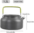 1.2L Outdoor Teapot Water Bottle Aluminum Alloy Cookware Camping Cooking Picnic Tableware Kettle Pot for Outdoor Hiking...