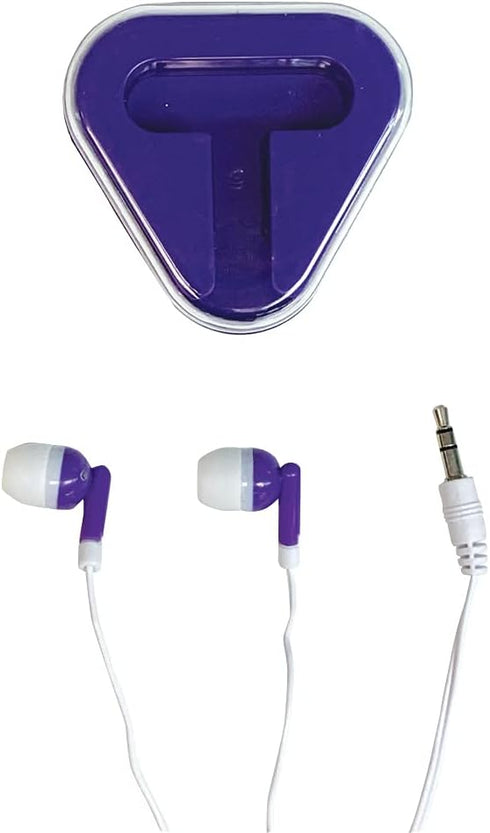 GEDDES Raymond Earphones with Colored Earbud & in-Ear Headphones in Triangular Earphone Case (Pack of 12)...