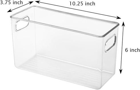 Plastic Clear Phone Case Organizer, Storage Holder Box with Handle Multifunctional Phone Case Storage, Electronics Organizer for Desk, Cabinet, Sh...