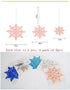 Christmas Party Decorations,18Pcs Holiday 3D Glittery Large Snowflake Hanging Garland Flags-Christmas Winter Holiday New Year Party Home Decoratio...