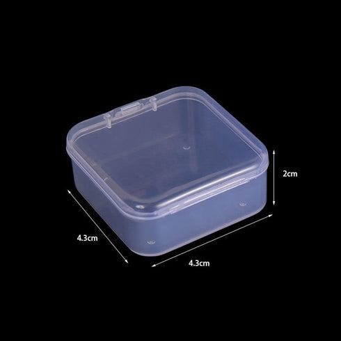 5 Pcs Plastic Jewelry Storage Containers, Mini Clear Square Box Empty Case with Lid for Earplugs, Jewelry, Hardware or Other Small Crafts Jewelry ...