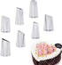 7 Pieces Rose Flower Piping Tips Set, Cake Decorating Tips Icing Piping Nozzles Set Cupcake Decorating Kit...
