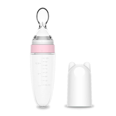 Silicone Squeeze Feeding Spoon, Baby Food Dispensing Spoon With Dust Cover, BPA Free...