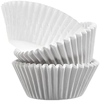 Mr Miracle Standard Size Baking Cups - Premium Quality, White, Grease-Proof, Oven & Microwave Safe Cupcake Liners - 500 Pack Paper Baking Cups for...