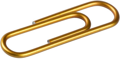 JAM PAPER Colored Standard Paper Clips - Regular 1 Inch - Gold Paperclips - 100/pack...