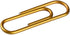 JAM PAPER Colored Standard Paper Clips - Regular 1 Inch - Gold Paperclips - 100/pack...