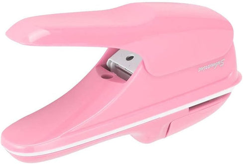 Stapleless Stapler, Pink Staple Free Stapler No Staple Stapling Machine Paper Binding Hand Tool for Office School, Comfortable Handle...