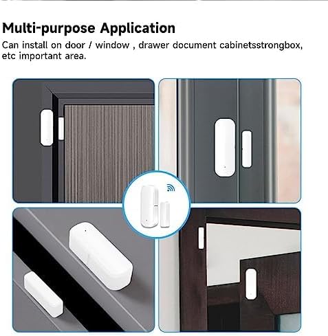 WiFi Door Sensor That Alert Your Phone WiFi Window Sensor Tuya Door Opener Detector Wireless Smart Door Sensor Alarm for Home Security&Automation ...