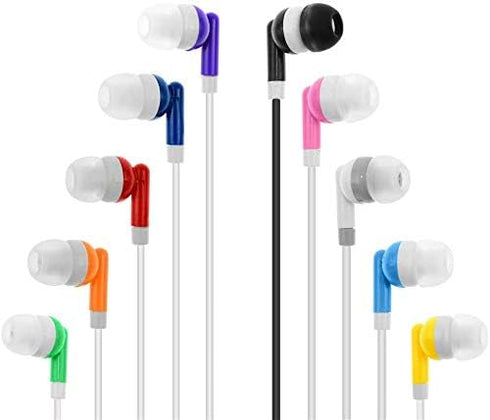 24 Pack Kids Earbuds Wired Ear Buds Classroom corded Headphones Set Learning Earphones with microphone school Student headset Bulk for computer La...