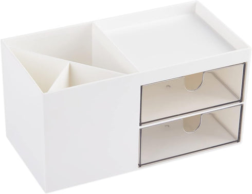 LETURE Office Desk Organizer with drawer, Office Supplies and Desk Accessories, Business Card/Pen/Pencil/Mobile Phone/Stationery Holder Storage Bo...