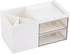 LETURE Office Desk Organizer with drawer, Office Supplies and Desk Accessories, Business Card/Pen/Pencil/Mobile Phone/Stationery Holder Storage Bo...