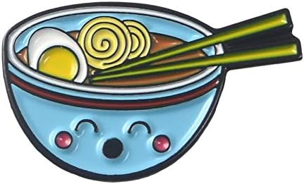 Set of 2 Ramen Nood Enamel Pins for Bags, Jackets, Hats & Tops - Ramen Fashion Accessory Japanese Foods Tonkotsu Ramen Brooches...