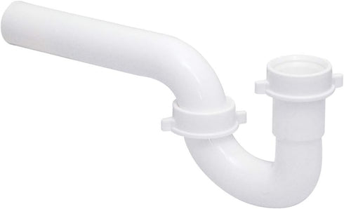 EZ-FLO 1-1/4 Inch P-Trap for Tubular Drain Applications, White Polypropylene, 35374...