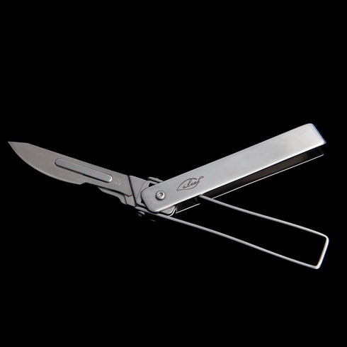 ILEAF Stainless Steel Pocket Folding Utility Knife with 10 Replaceable Blades, Ultra Compact and Lightweight (Stainless Steel)...