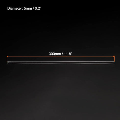 MECCANIXITY 3.3 Borosilicate Glass Stick 11.81" Length 5mm Dia Stir Rod Mixing Tools with Both Ends Round for Lab Kitchen Science 3Pcs...