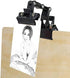 2 PCs Adjustable, Foldable, and Twistable Copy Holder Clip - Easel Accessory - Double Head Painting Clip - Easel Accessory, Black, M-Size...