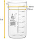 EISCO Beaker, 600ml - Tall Form with Spout - White, 50ml Graduations - Borosilicate 3.3 Glass...