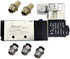 AOMAG Pneumatic 1/4" PT Solenoid Valve 4V210-08 DC 24V Single Coil Pilot-Operated Electric 2 Position 5 Way Connection Type...