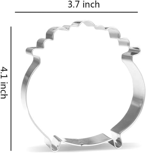 4.1 inch St. Patrick’s Day Pot O' Gold Cookie Cutters - Stainless Steel...