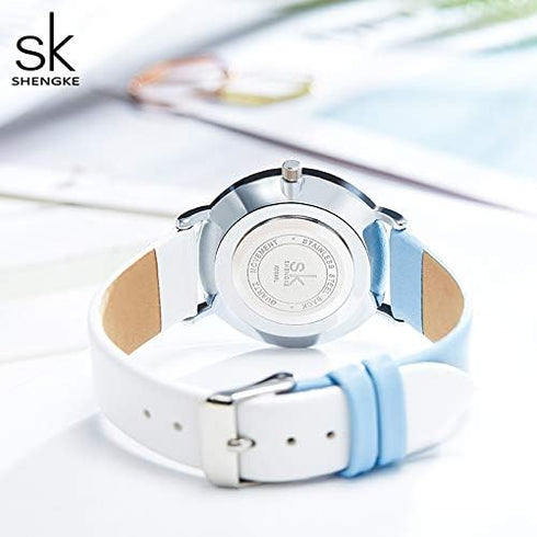 SHENGKE Simplicity Creative Women Watch Genuine Leather Elegant Women Watches Ladies Business Wristwatch...