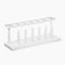 25mm Plastic in-Line Test Tube Rack with Drying Pins, 6 Tube, Polyethylene, White (Single)...