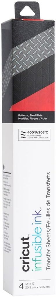 Cricut Infusible Ink Transfer Sheets -4 Sheets 12" x 12" - Steel Plate Pattern - for Cricut EasyPress, Maker, Explore Air 2...