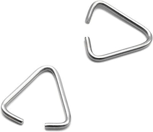 150pcs Triangle Open Jump Rings, 15mm Iron Pinch Clip Bail Hang Drops, Pinch Bails Connectors for Decoration Jewelry Findings DIY Craft Accessorie...