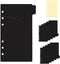NatSumeBasics 12pcs Black A6 Binder Pocket Dividers with Label Sticker A6 Cash Envelopes for 6 Ring Budgeting Binder Inserts Supplies Accessories ...