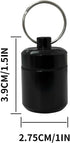 2pcs Portable Pill Container Keychain Pill Holder Medicine Organizer,Aluminium Alloy Round Pill Box Organizer for Outdoor Travel Camping...