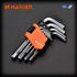 Edward Tools Pro 9 Piece Short Hex Allen Wrench Set - Metric 10mm - 1.5mm - Harden CRV Steel - Optimum Strength Steel - Organizer Tool Clip for Qu...
